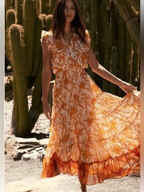 NWT Misa Los Angeles Trina Atlas Maxi Dress Size XS and Small
